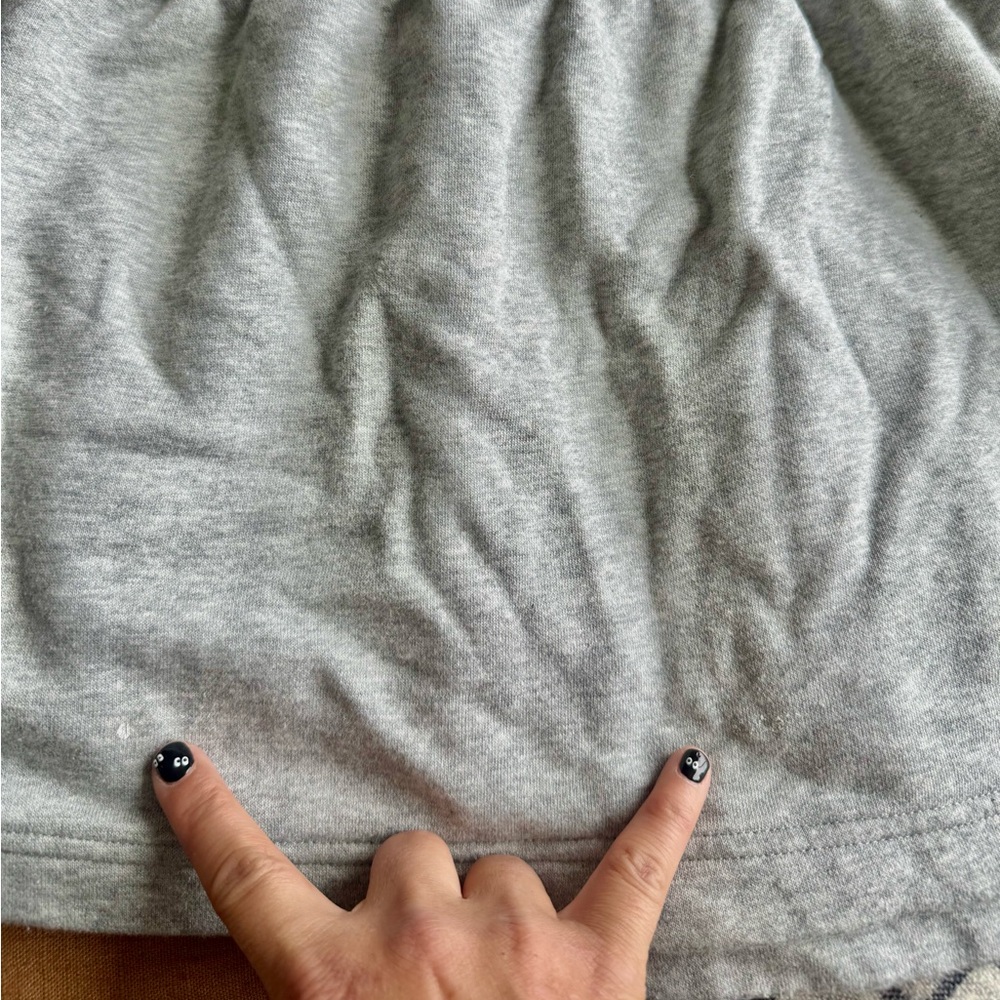 Anthro Daily Practice Heather Grey Lounge Athleisure Sweatshirt Tier Maxi Dress - Picture 10 of 11